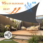 Shade&Beyond Custom Sun Shade Sail 11'x15'x18.6' Triangle Sun Sail Shades Patio - Image 2