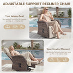 Zero Gravity Patio Swivel Recliner Chair - Image 5