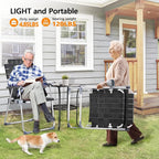 VINGLI Aluminum Oversize Patio Lawn Chairs Folding Set of 2 - Image 6