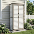 Outdoor Storage Cabinet, Wood & Plastic Garden Shed by PETSCOSSET