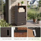 Tangkula Rattan Outdoor Storage Cabinet - Image 5
