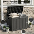 Outdoor Storage Box, 50 Gallon Waterproof Deck Box, Snap-Together Storage Bin - Image 3