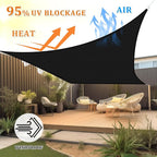 Shade&Beyond 5'x7' Sun Shade Sail Canopy Rectangle, UV Block Breathable Black - Image 2