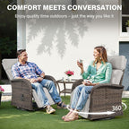 5 Piece Wicker Patio Furniture Set - Image 3