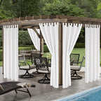 LORDTEX Indoor/Outdoor Curtains Waterproof Tab Top Patio Curtains | Sun - Image 4