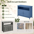 HIPS All-Weather Outdoor Storage Cabinet, Outdoor Sideboard - Image 5