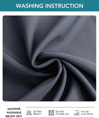 Windproof Outdoor Curtains for Patio Waterproof 4 Pcs 54x84 In Grey | Grommet - Image 7