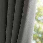 Outdoor Patio Curtains Waterproof Panel W52 x L95 Inch Grey, 1 Panel | Grommet - Image 9
