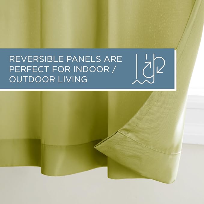 TOWN & COUNTRY BASICS Cabana Solid Heavyweight Indoor Outdoor Curtains - Image 6