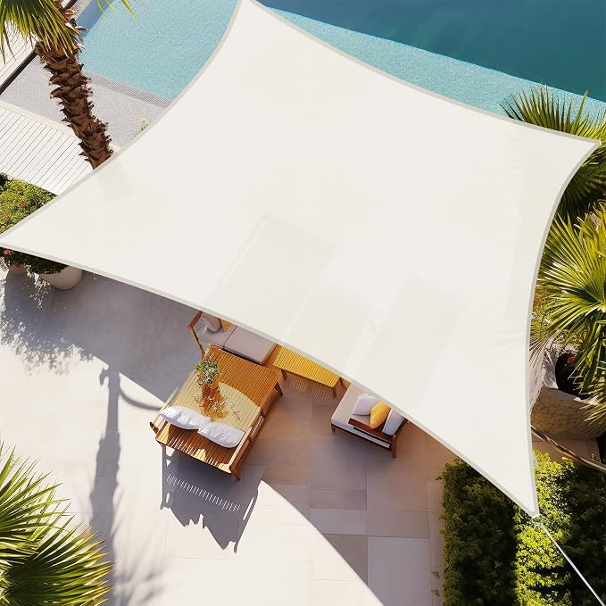 Shade&Beyond 6'x14' Sun Shade Sail Canopy Rectangle, UV Block Breathable Curved by ShadeBeyond