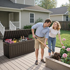 Flamaker Outdoor Storage Box 80 Gallon Resin Waterproof Deck Box | Delivery Box - Image 2