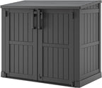 36 Cu Ft Resin Outdoor Storage Shed, Weatherproof Horizontal Outdoor Storage by WTFGO
