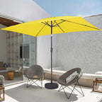 JEAREY 6.5x10 ft Rectangular Patio Umbrellas Outdoor Market Umbrella - Image 8