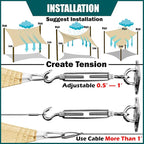 Royal Shade 7' x 9' x 11.4' Grey Triangle Waterproof Sun Shade Sail Order to - Image 6