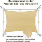 Shade&Beyond 14'x14' Sun Shade Sail Canopy Rectangle, UV Block Breathable - Image 5