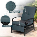 SUNCROWN Outdoor Recliner Chair Patio Adjustable Relaxing Chairs Outdoor Metal - Image 6