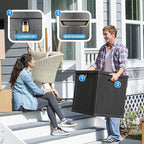51 Gallon Outdoor Deck Box, Lockable Waterproof Outdoor Storage Boxes - Image 3