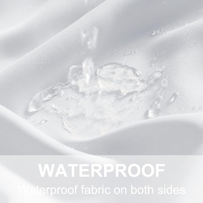 RYB HOME Extra Wide Outdoor Curtains 2 Panels or Patio Waterproof | Blackout - Image 5