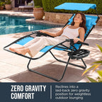 Best Choice Products Oversized Padded Zero Gravity Chair w/Canopy Headrest Cup - Image 3