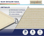 Windscreen4less 26' x 26' x 26' Sun Shade Sail Triangle Outdoor Canopy Cover UV - Image 3