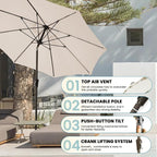 9 FT Patio Umbrella Outdoor market Umbrella - Image 6