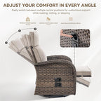 Zero Gravity Patio Swivel Recliner Chairs Set of 2 - Image 6