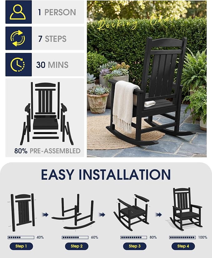 Oversized Outdoor Rocking Chair - Image 7