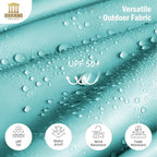 13 ft Large Double-Sided Patio Umbrella, Outdoor Umbrella, Turquoise | HERA'S - Image 5