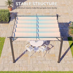 Aoxun 10'x12' Retractable Pergola - Image 6
