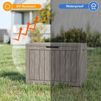 Outdoor Storage Box, 50 Gallon Waterproof Deck Box, Snap-Together Storage Bin - Image 5