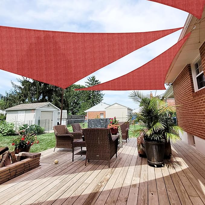 Patio Paradise 17' x 17' x 17' Sun Shade Sail Triangle Canopy Shade Cloth by Patio