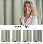 H.VERSAILTEX Primitive Linen Curtains 100% Blackout Curtain Drapes Burlap - Image 5