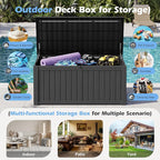 Outdoor Storage Box, 155 Gallon Resin Deck Boxes Outdoor Waterproof - Image 3
