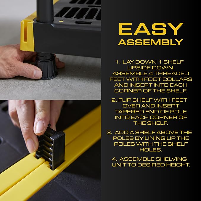 CX 5-Tier Heavy Duty Plastic Storage Shelves - Image 6