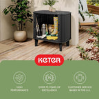 Keter Velo 30 Gallon Outdoor Storage Cabinet, Weather-Resistant Resin Deck Box - Image 12