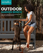 SERWALL HDPE Outdoor Bench, Weatherproof Porch Bench, 2 Pack, Suitable - Image 7