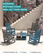SERWALL Oversized Rocking Chair, Outdoor Rocking Chair - Image 5