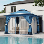 10'x10' Outdoor Gazebo, Metal Frame Heavy Duty Patio Canopy Tent Shelter - Image 3