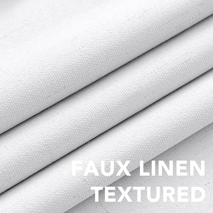 H.VERSAILTEX Linen Blackout Curtains Durable Thick Textured Linen Look 100% - Image 5