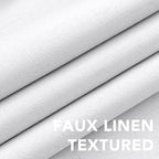 H.VERSAILTEX Primitive Linen Curtains 100% Blackout Curtain Drapes Burlap - Image 4