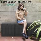 31 Gal Deck Box Waterproof Indoor Outdoor Storage Box | Resin storage bin - Image 5