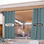 NICETOWN Outdoor Curtains for Patio Waterproof & Windproof 2 Panels, Thermal - Image 5