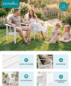 SERWALL HDPE Stackable Adirondack Chairs Set of 2, Space-Saving - Image 6