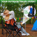 2 Pack Portable Camping Chairs Folding Lawn Chair Outdoor Lightweight Beach - Image 6