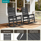 SERWALL HDPE Outdoor Rocking Chair - Image 7