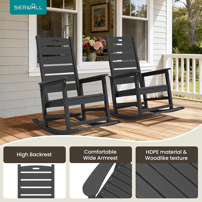 SERWALL 2-Pc Rocking Chair Set - Image 5
