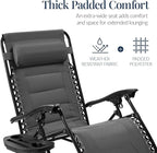 Best Choice Products Oversized Padded Zero Gravity Chair, Folding Outdoor Patio - Image 4