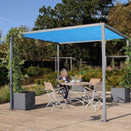 Eden's Decor Straight Flat-Edged Sun Shade Sail Rectangular 10' x 11' Blue - Image 7