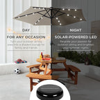 Best Choice Products 7.5ft Solar Umbrella LED Lighted Patio Umbrella, Table - Image 3