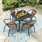 8 Stackable Wicker Patio Chairs, Weather-Resistant Outdoor Seating - Image 4